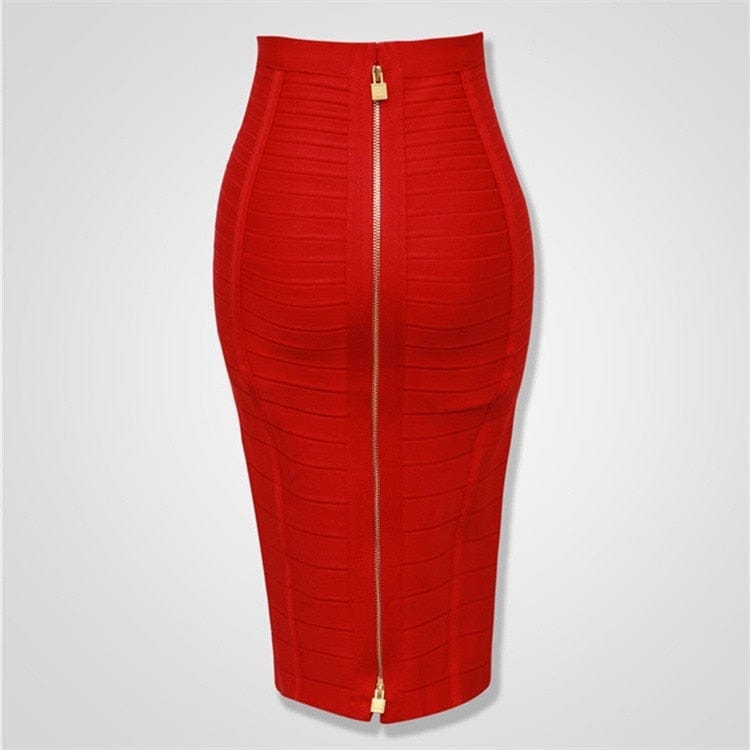 12 Colors Plus Size XL XXL Solid Zipper Bandage Skirt – Bennys