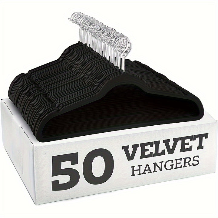 10pcs Velvet Non-Slip Hangers with Leg Clips