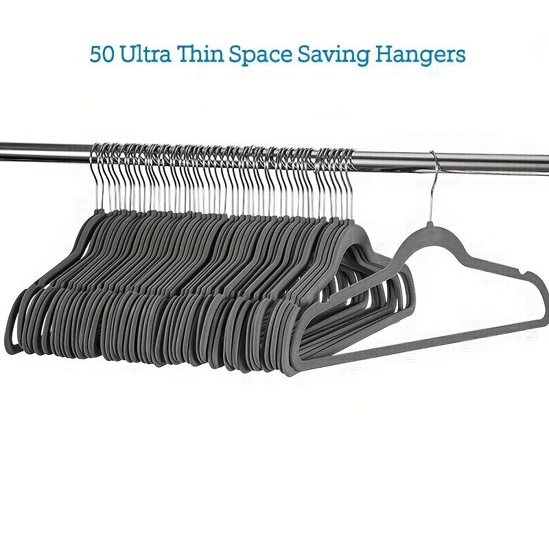 10pcs Velvet Non-Slip Hangers with Leg Clips
