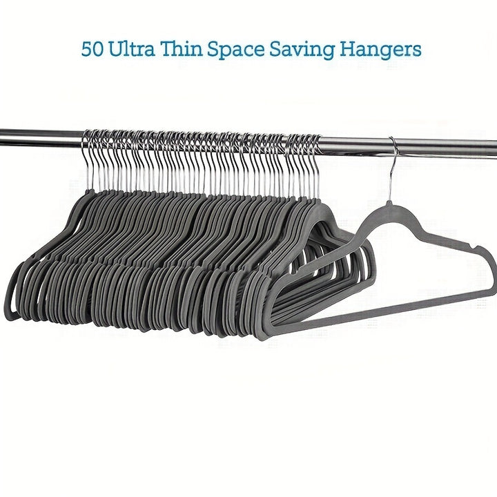 10pcs Velvet Non-Slip Hangers with Leg Clips