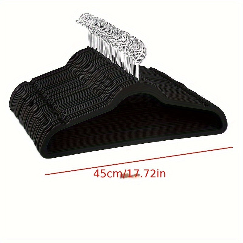 10pcs Velvet Non-Slip Hangers with Leg Clips