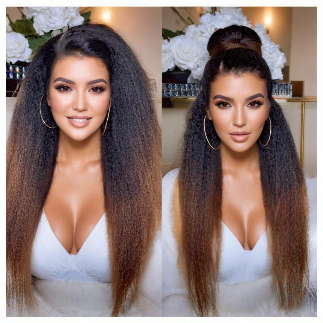 Synthetic Lace Front Wig Kinky Synthetic 4X1 Lace Closure Wig-Wig-Bennys Beauty World