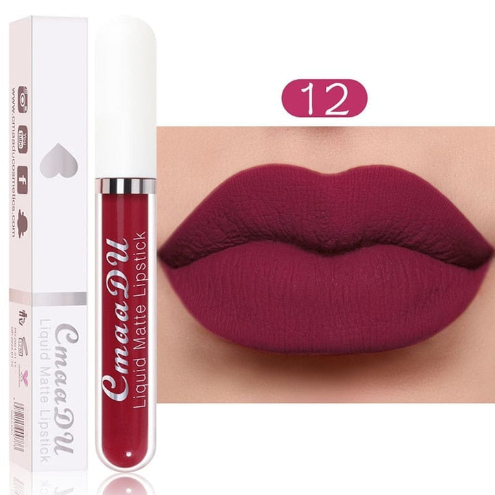 18 Color Matte Velvet Lipstick Vivid Colour Non-Stick Lipstick Bennys Beauty World