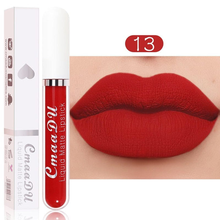 18 Color Matte Velvet Lipstick Vivid Colour Non-Stick Lipstick Bennys Beauty World