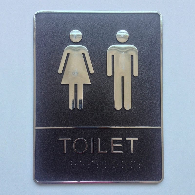 1PC Bathroom Acrylic Mark Label Removable Back Self-Adhesive Toilet DIY Decor Bennys Beauty World