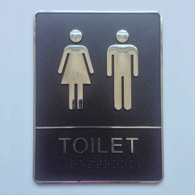 1PC Bathroom Acrylic Mark Label Removable Back Self-Adhesive Toilet DIY Decor Bennys Beauty World