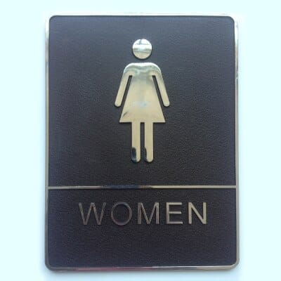 1PC Bathroom Acrylic Mark Label Removable Back Self-Adhesive Toilet DIY Decor Bennys Beauty World