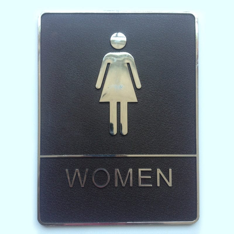 1PC Bathroom Acrylic Mark Label Removable Back Self-Adhesive Toilet DIY Decor Bennys Beauty World