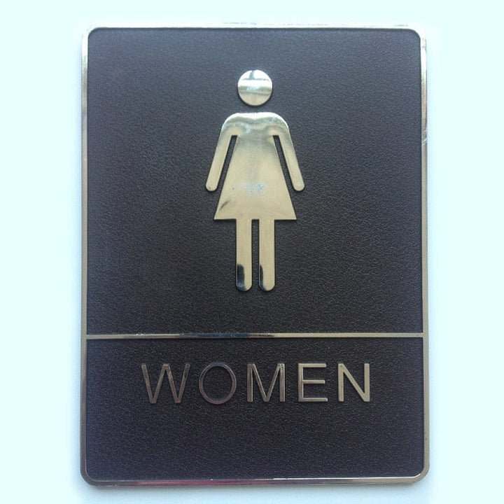 1PC Bathroom Acrylic Mark Label Removable Back Self-Adhesive Toilet DIY Decor Bennys Beauty World