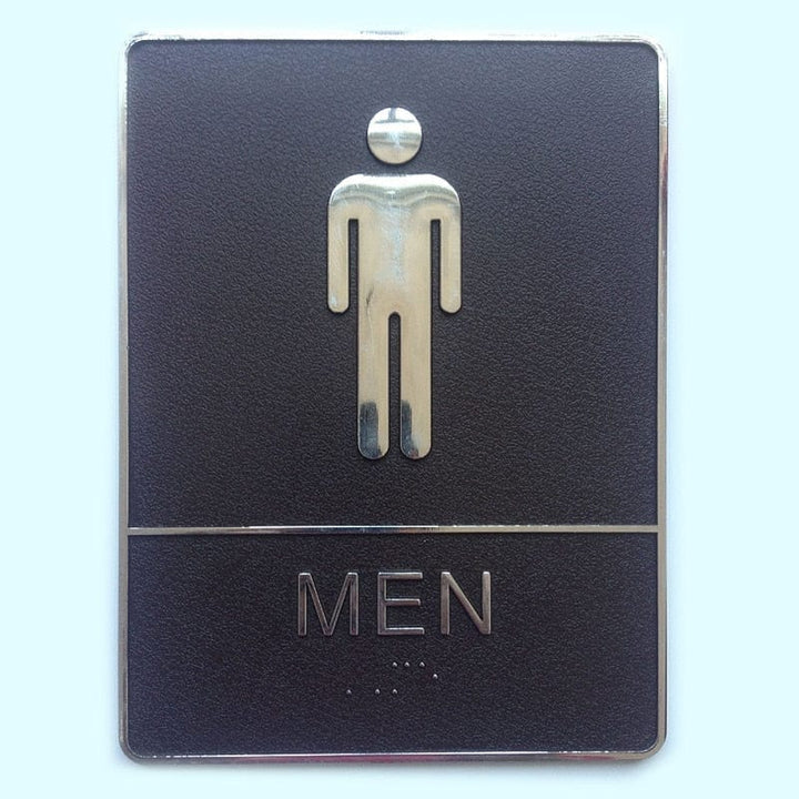 1PC Bathroom Acrylic Mark Label Removable Back Self-Adhesive Toilet DIY Decor Bennys Beauty World