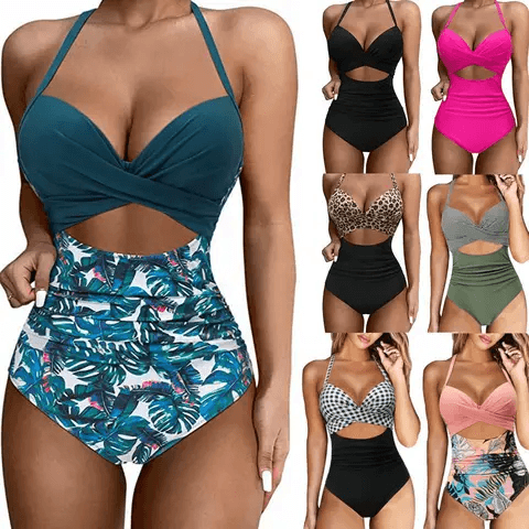 Qcmgmg Bikini Sets for Women Two Piece Strapless Summer Swimwear