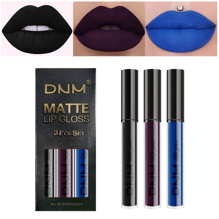 3 Colors/set Matte Velvet Lip Gloss Non-Stick Cup Waterproof Lipstick Bennys Beauty World