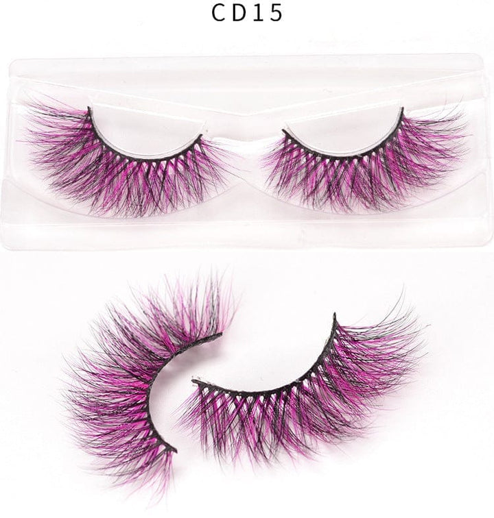 3D color mink false eyelashes Bennys Beauty World
