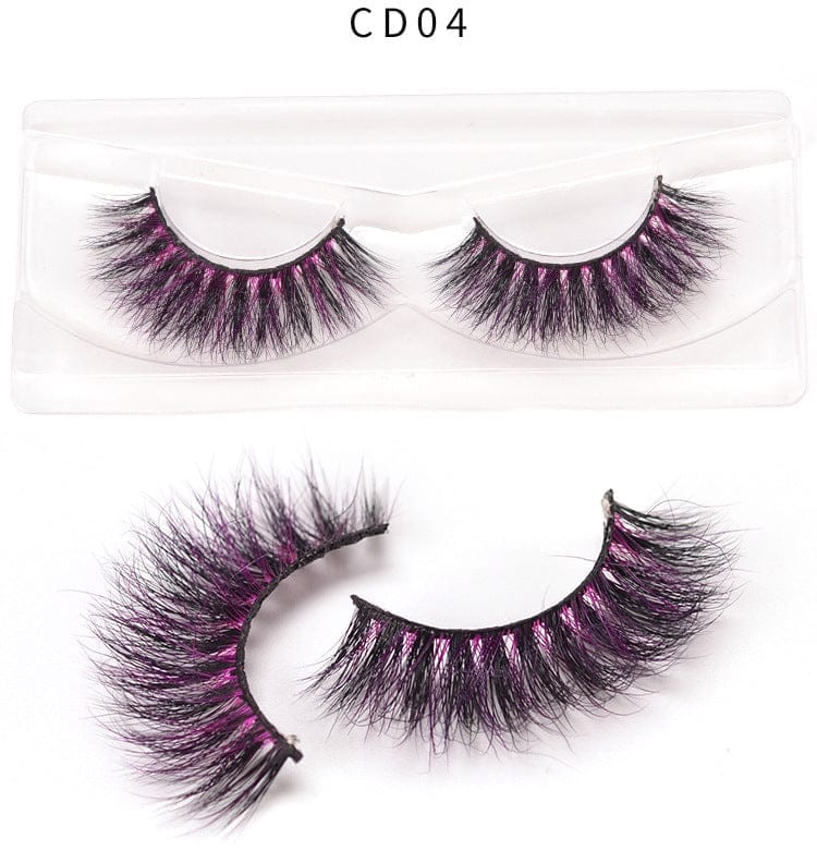 3D color mink false eyelashes Bennys Beauty World