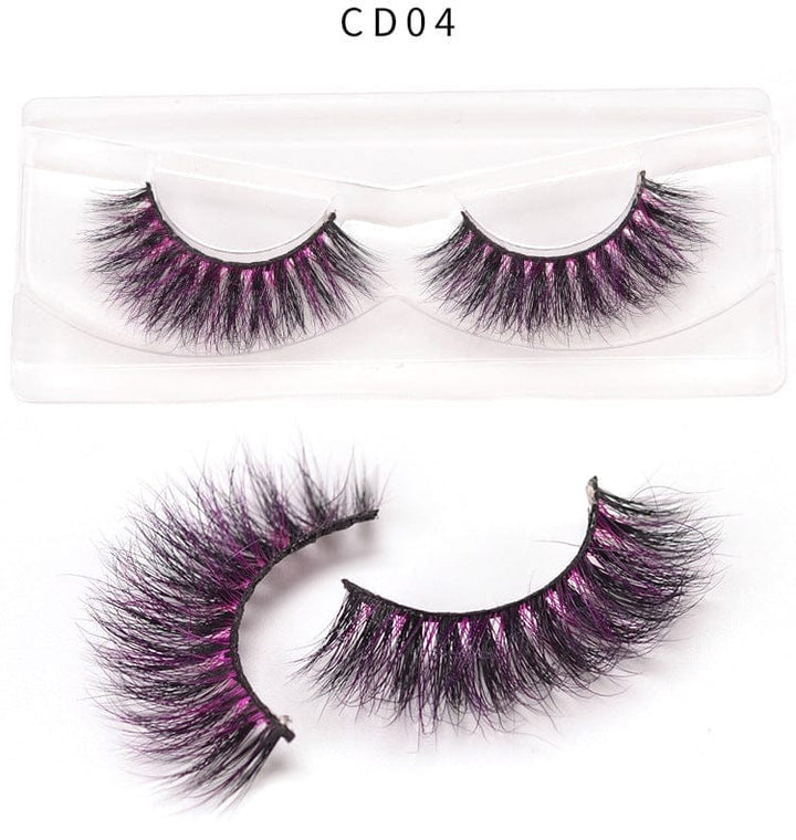 3D color mink false eyelashes Bennys Beauty World