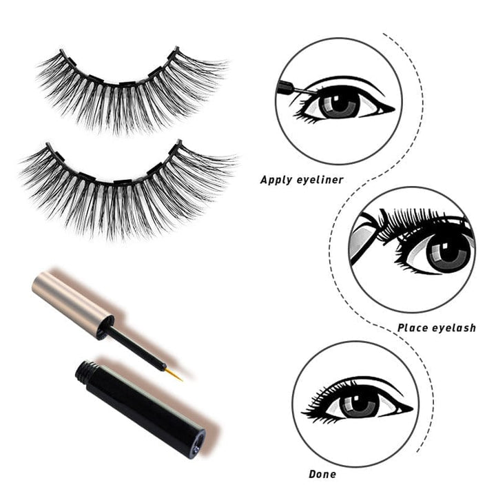 3d Magnet Eyelashes Thick Natural Eyelashes Bennys Beauty World