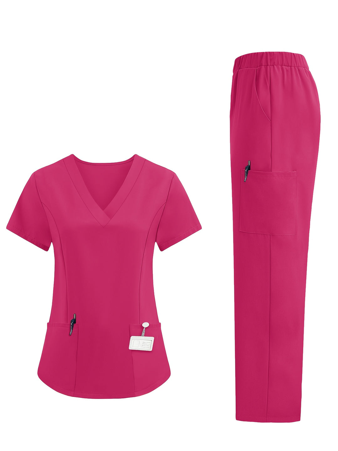 V-neck short-sleeved work clothes