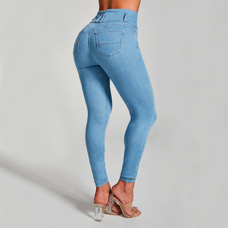 High Waist Jeans Women's Skinny Trousers Hip Lifting Pants-pants-Bennys Beauty World