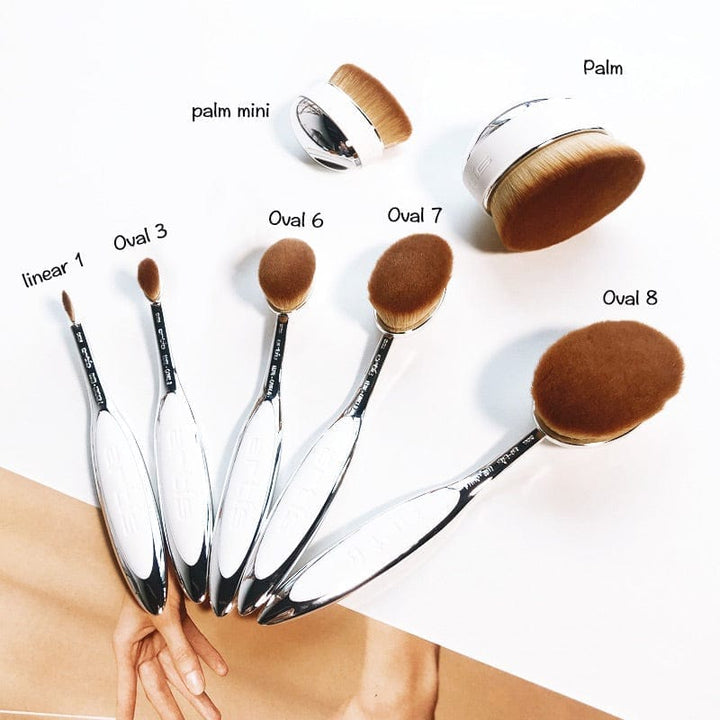 5pcs Mirror White Makeup Foundation Brush Set Bennys Beauty World