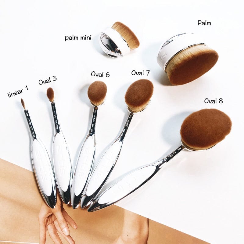 5pcs Mirror White Makeup Foundation Brush Set Bennys Beauty World