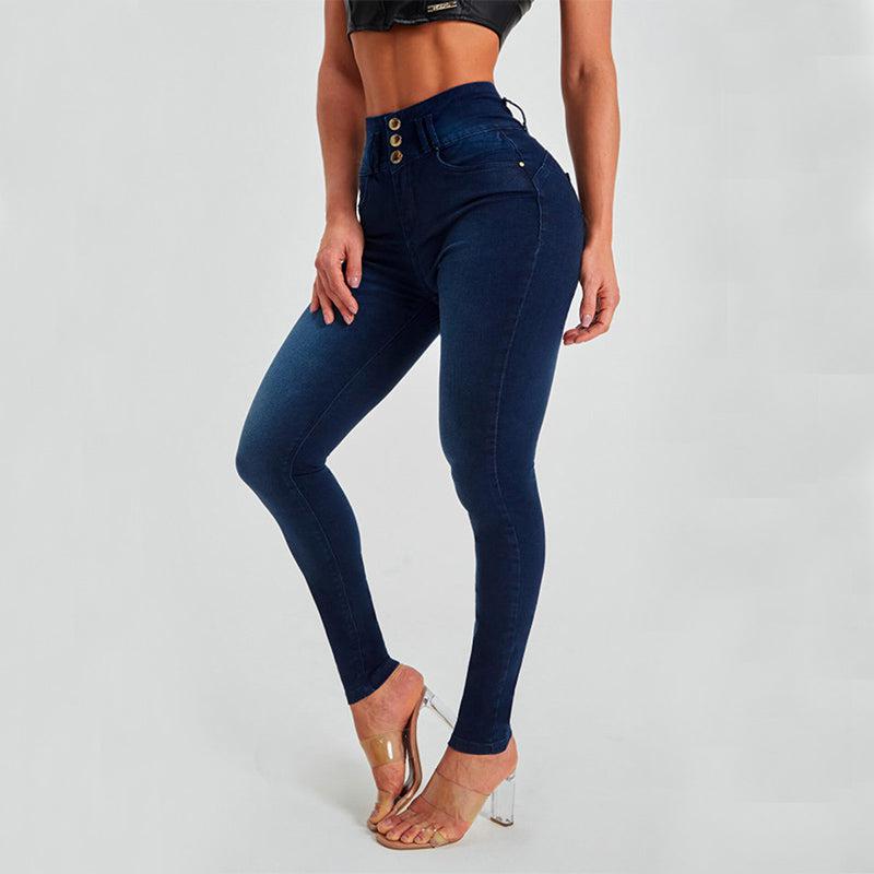 High Waist Jeans Women's Skinny Trousers Hip Lifting Pants-pants-Bennys Beauty World