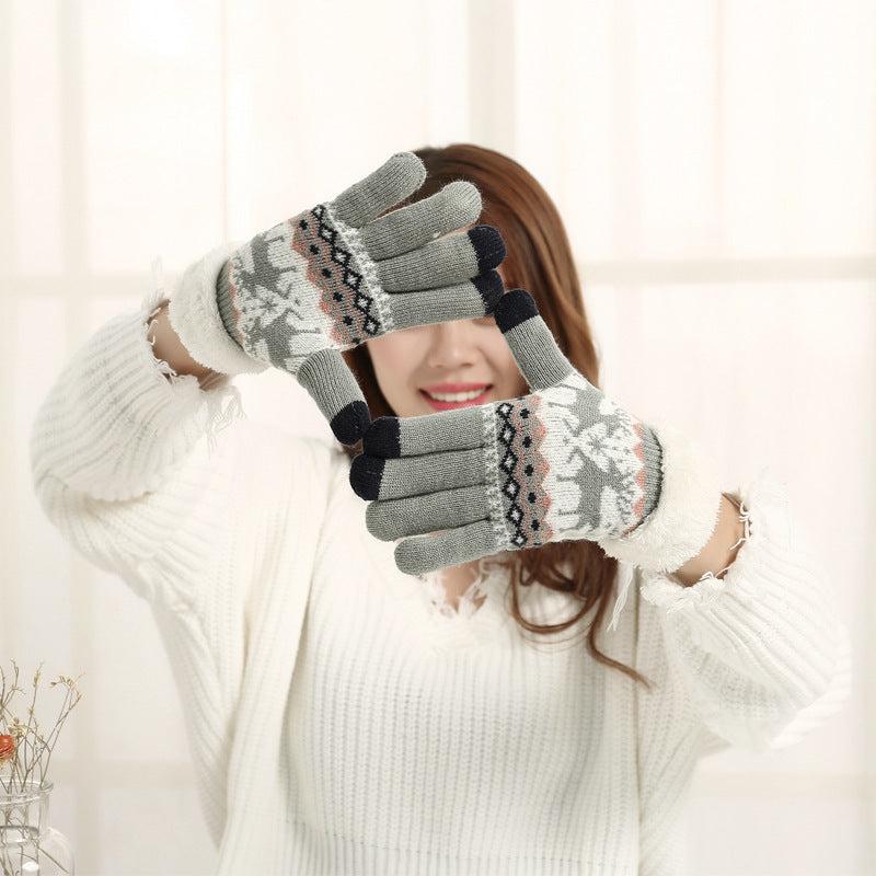 Velvet winter warm gloves-Gloves-Bennys Beauty World