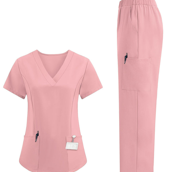 V-neck short-sleeved work clothes