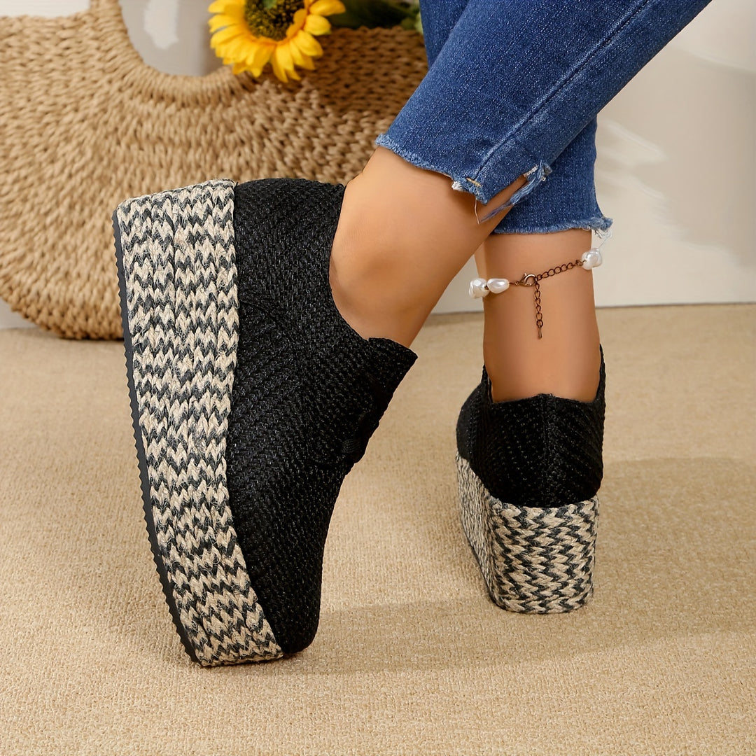 Wedge Heel Sneakers - Waterproof Lightweight Shoes