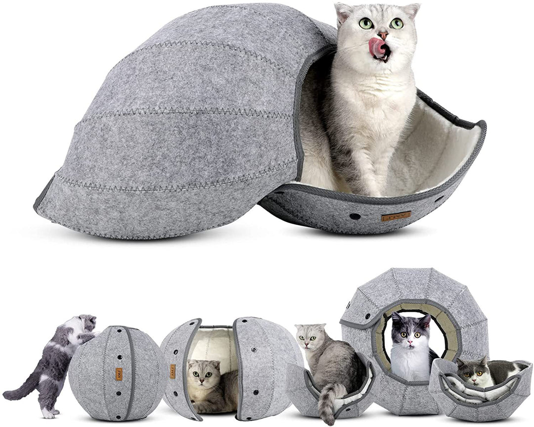 Cat Tunnel Bed Foldable Indoor Cat Cave