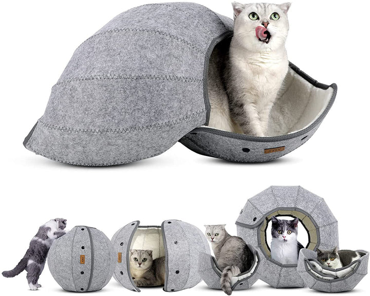 Cat Tunnel Bed Foldable Indoor Cat Cave