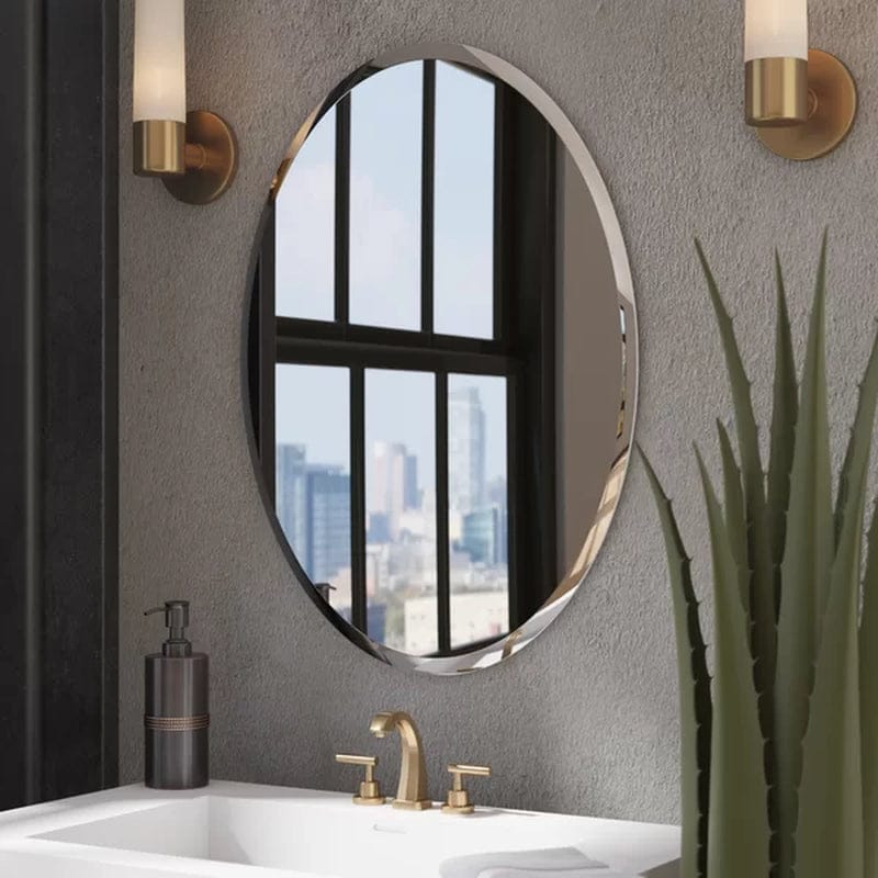 Anaelle Modern & Contemporary Beveled Bathroom / Vanity Mirror Bennys Beauty World