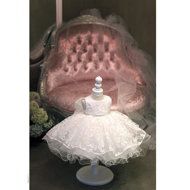 Baby Girl Dress Glitz Chiffon Christening & 1st Birthday Dress Bennys Beauty World