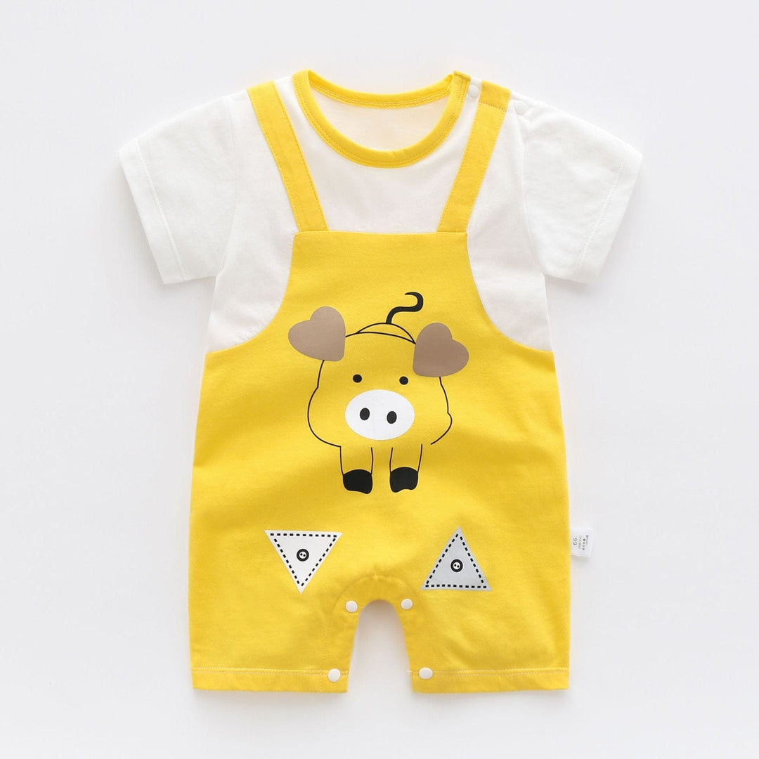 Baby One-piece Clothes Summer Thin Boy Baby Romper Pure Cotton Bennys Beauty World