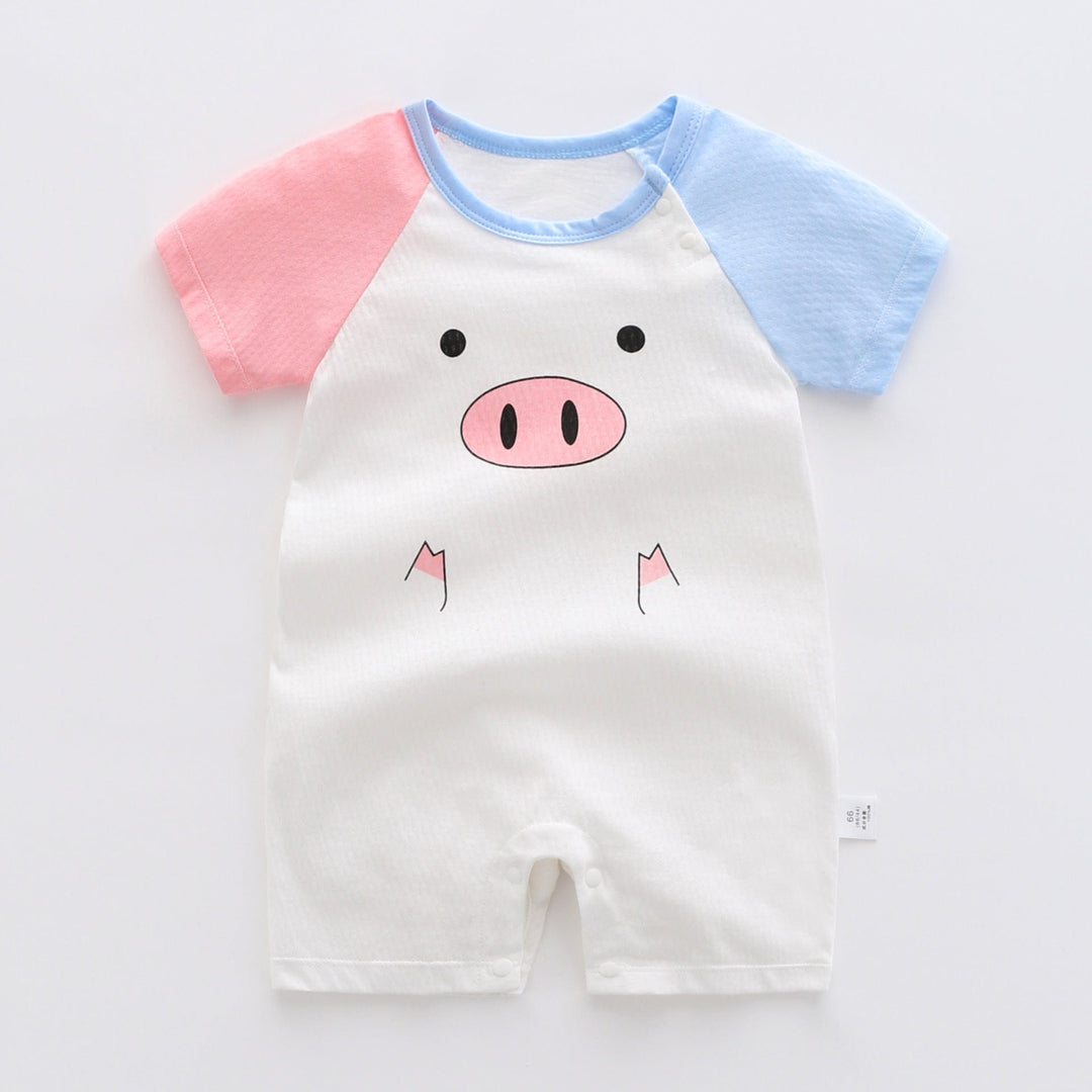 Baby One-piece Clothes Summer Thin Boy Baby Romper Pure Cotton Bennys Beauty World