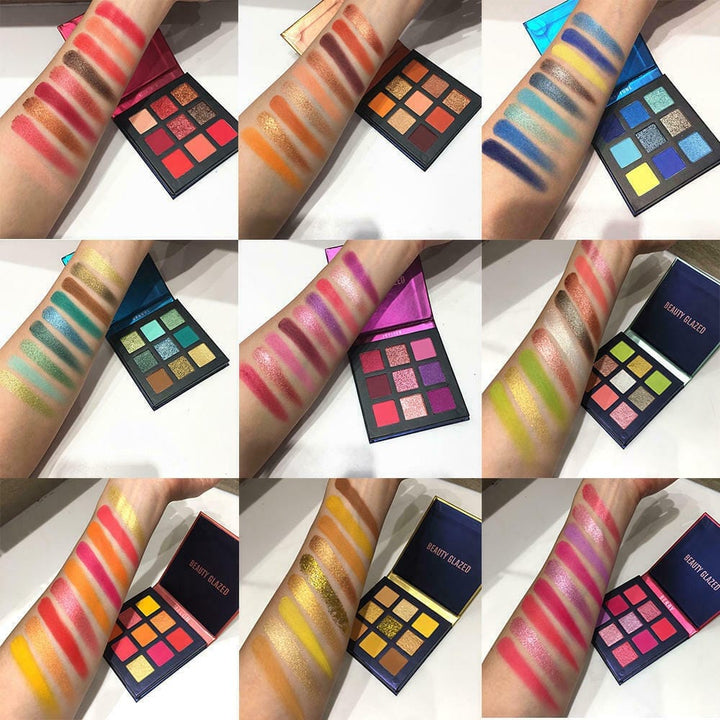 Beauty Glazed 9 color eyeshadow multicolor eyeshadow palette Bennys Beauty World