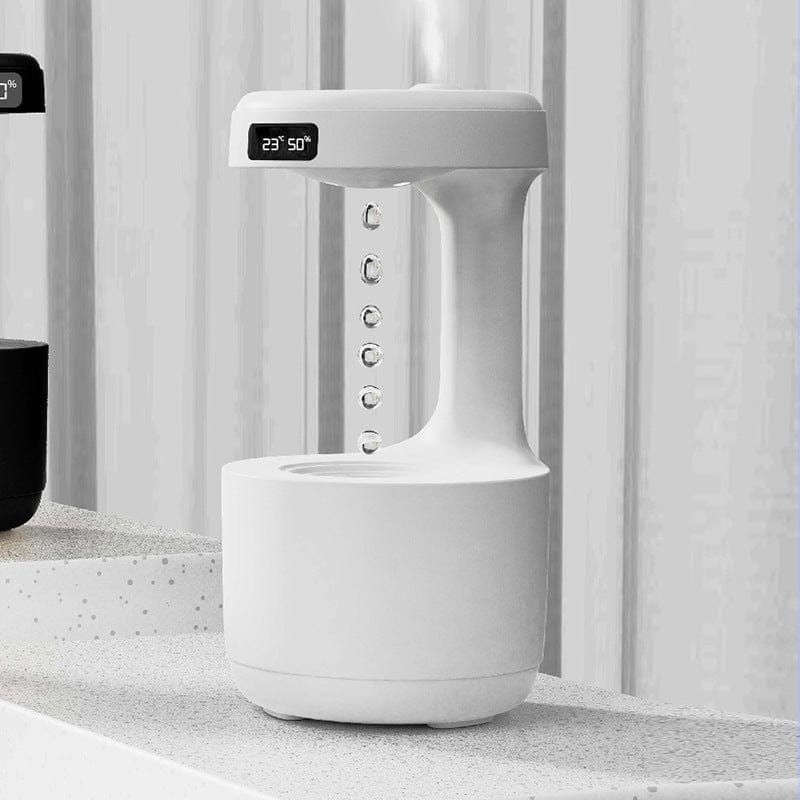 Bedroom Anti-Gravity Humidifier With Clock Water Drop Backflow Aroma Diffuser Bennys Beauty World