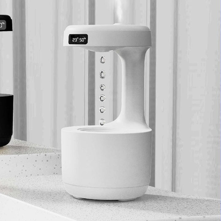Bedroom Anti-Gravity Humidifier With Clock Water Drop Backflow Aroma Diffuser Bennys Beauty World