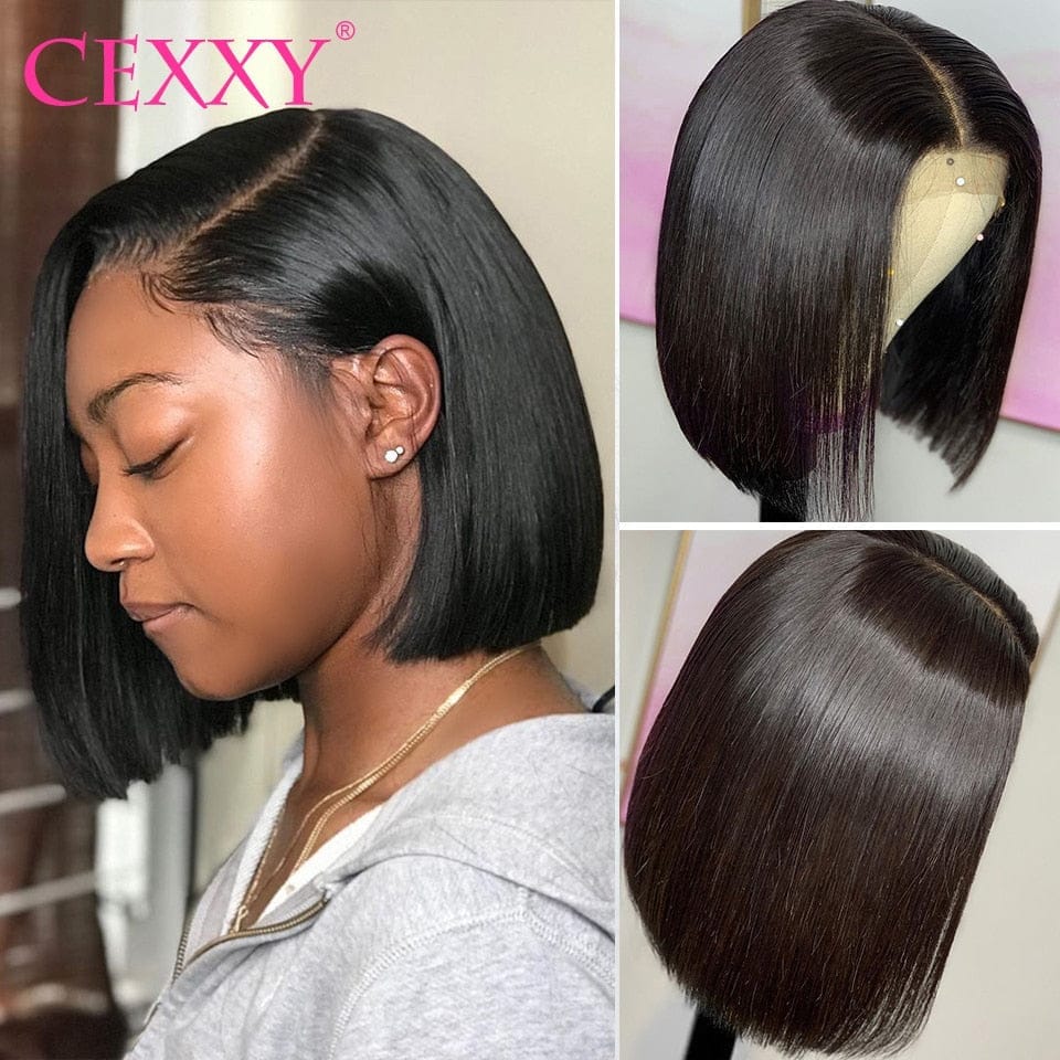 Human bob on sale lace wig