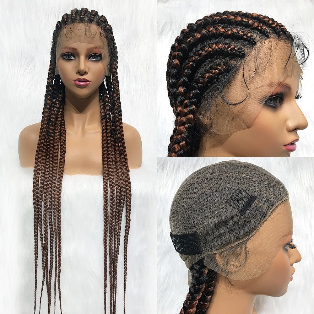 Braided Wigs Full Lace Wig 36inches Synthetic Box Braids Bennys