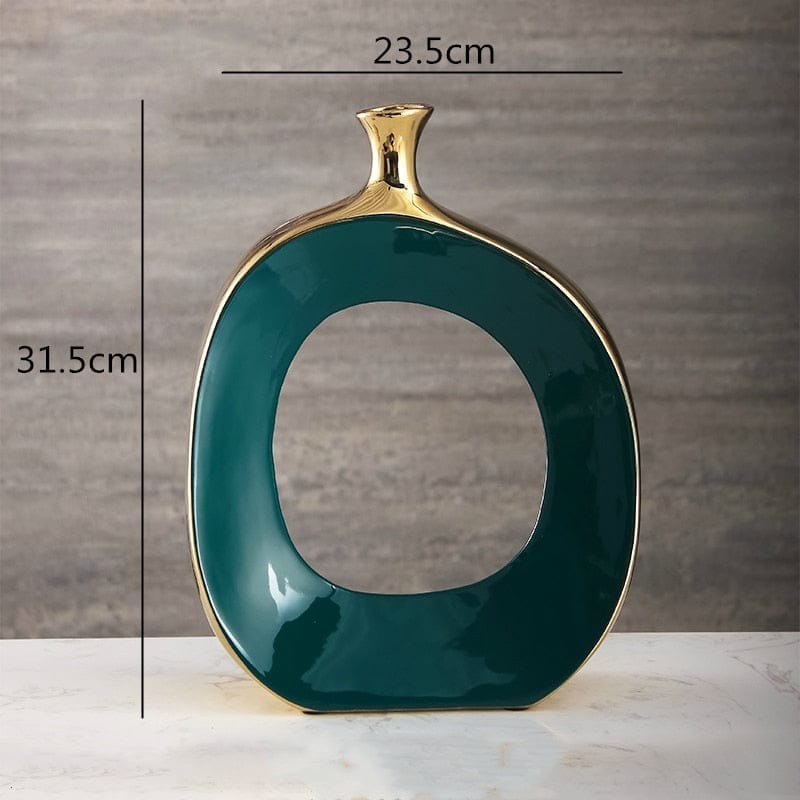 Ceramics Golden Cutout Vase Handicrafts Flower Vase Bennys Beauty World