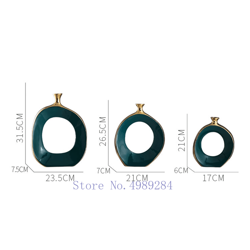 Ceramics Golden Cutout Vase Handicrafts Flower Vase Bennys Beauty World