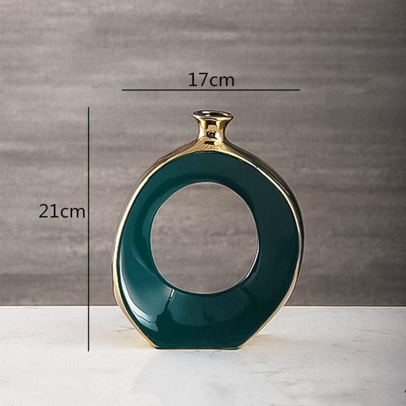Ceramics Golden Cutout Vase Handicrafts Flower Vase Bennys Beauty World