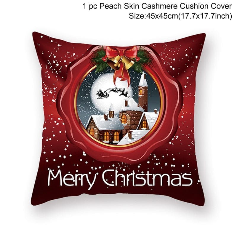 Christmas Cushion Cover Merry Christmas Decorations for Home 2022 Bennys Beauty World