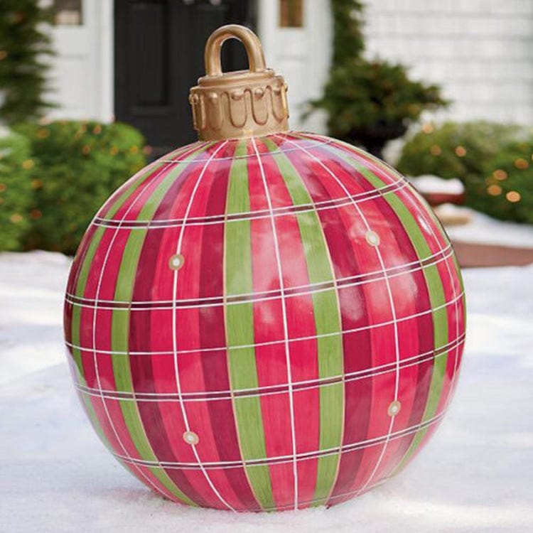 Christmas Ornament Ball Outdoor Pvc 60CM Inflatable Decorated Ball PVC Giant Big Large Balls Xmas Tree Decorations Toy Ball Bennys Beauty World
