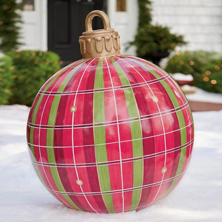 Christmas Ornament Ball Outdoor Pvc 60CM Inflatable Decorated Ball PVC Giant Big Large Balls Xmas Tree Decorations Toy Ball Bennys Beauty World