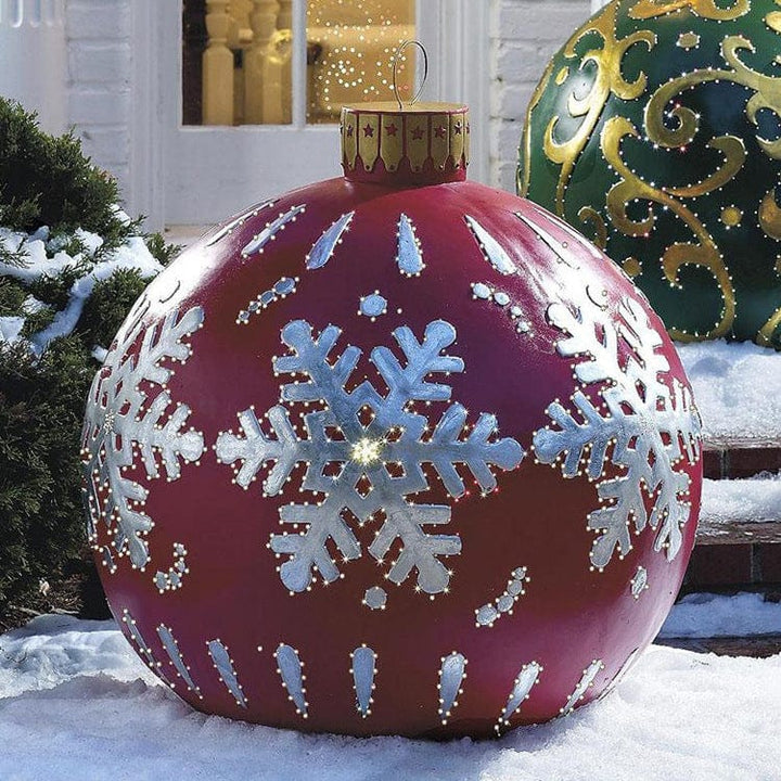 Christmas Ornament Ball Outdoor Pvc 60CM Inflatable Decorated Ball PVC Giant Big Large Balls Xmas Tree Decorations Toy Ball Bennys Beauty World