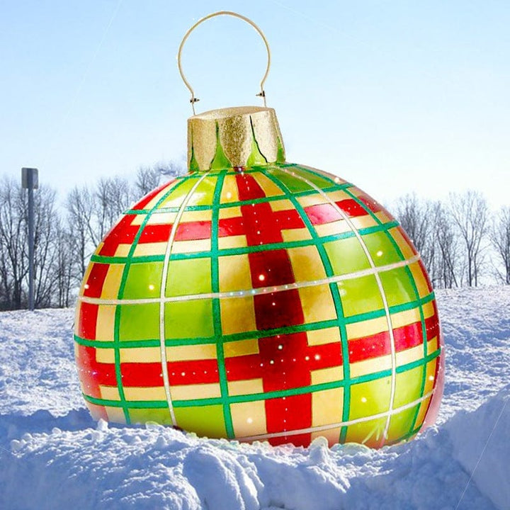 Christmas Ornament Ball Outdoor Pvc 60CM Inflatable Decorated Ball PVC Giant Big Large Balls Xmas Tree Decorations Toy Ball Bennys Beauty World