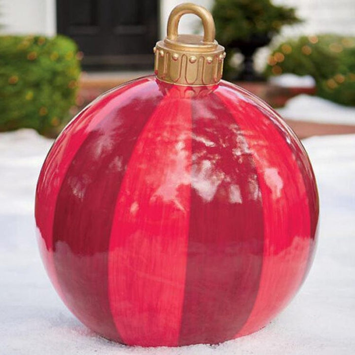 Christmas Ornament Ball Outdoor Pvc 60CM Inflatable Decorated Ball PVC Giant Big Large Balls Xmas Tree Decorations Toy Ball Bennys Beauty World