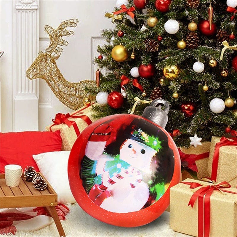 Christmas Ornament Ball Outdoor Pvc 60CM Inflatable Decorated Ball PVC Giant Big Large Balls Xmas Tree Decorations Toy Ball Bennys Beauty World