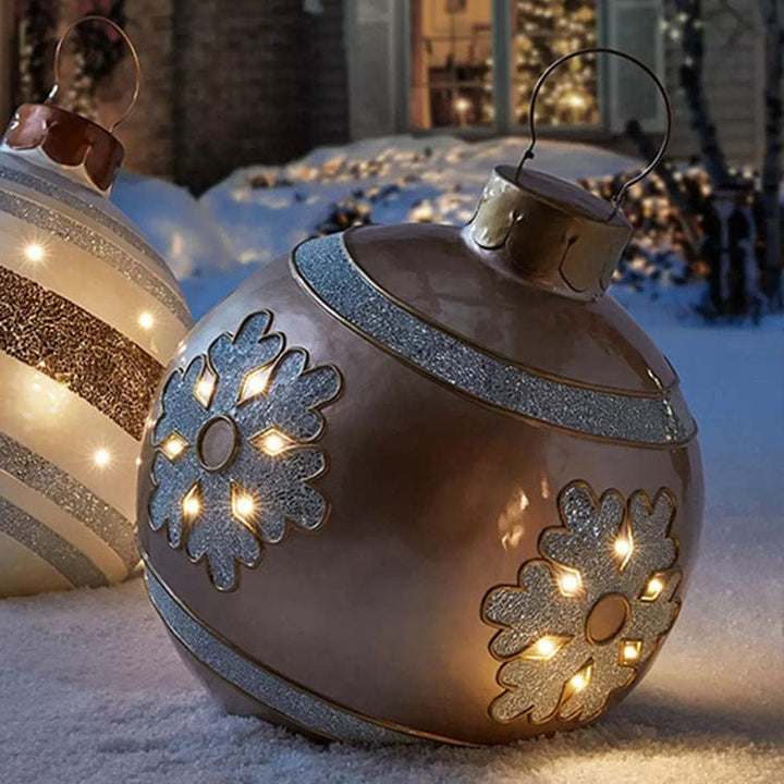 Christmas Ornament Ball Outdoor Pvc 60CM Inflatable Decorated Ball PVC Giant Big Large Balls Xmas Tree Decorations Toy Ball Bennys Beauty World